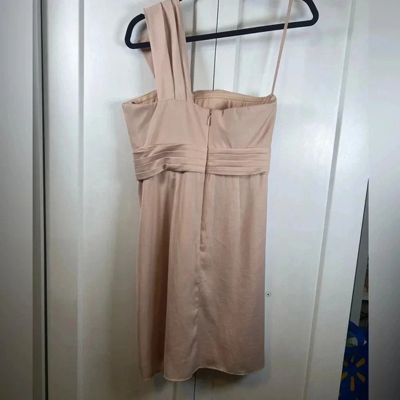 BCBGMaxAzria ‘Palais’ One Shoulder Formal Nude Dress Pleated /Draped details - 4 - Picture 6 of 10